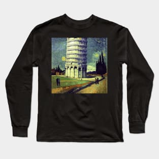 Tower of Pisa, Vincent van Gogh style Long Sleeve T-Shirt